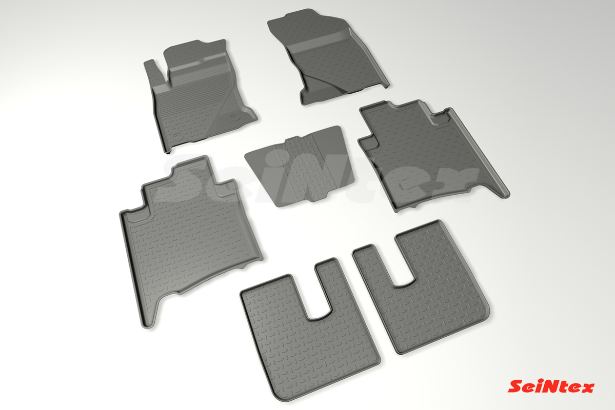Резиновые коврики салона Высокий борт "Seintex" Toyota Fortuner II 2017-