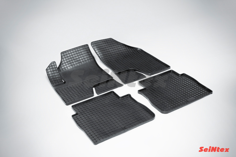 Резиновые коврики салона Сетка "Seintex", Hyundai Santa Fe II 2006-2010