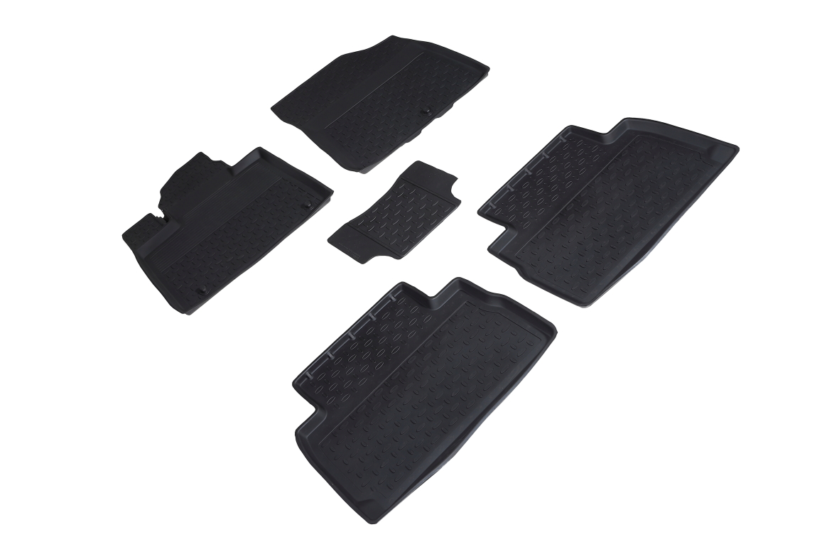 Резиновые коврики салона Высокий борт "Seintex" Hyundai Santa Fe lV (5 Мест) Rest 2020-