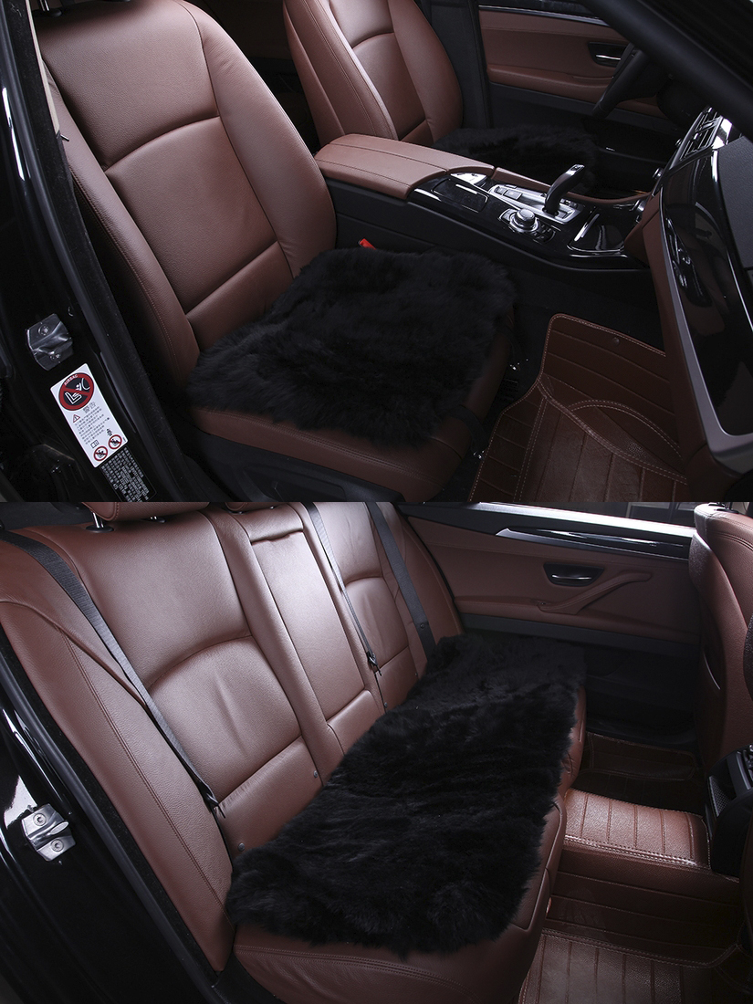 Квадрат, комплект на весь салон, Овчина, цельные шкуры, класс А, Австралия, (длинный ворс), "Автопилот"
