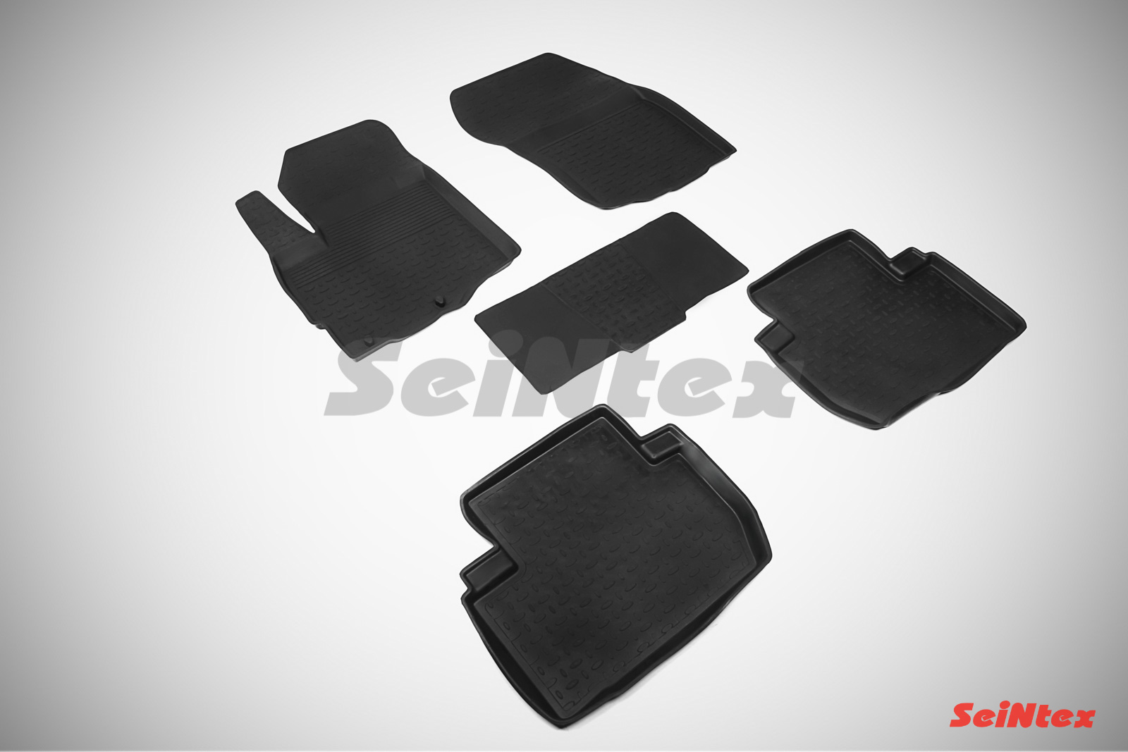 Резиновые коврики салона Высокий борт "Seintex" Citroen C Crosser / Mitsubishi Outlander II XL / Peu