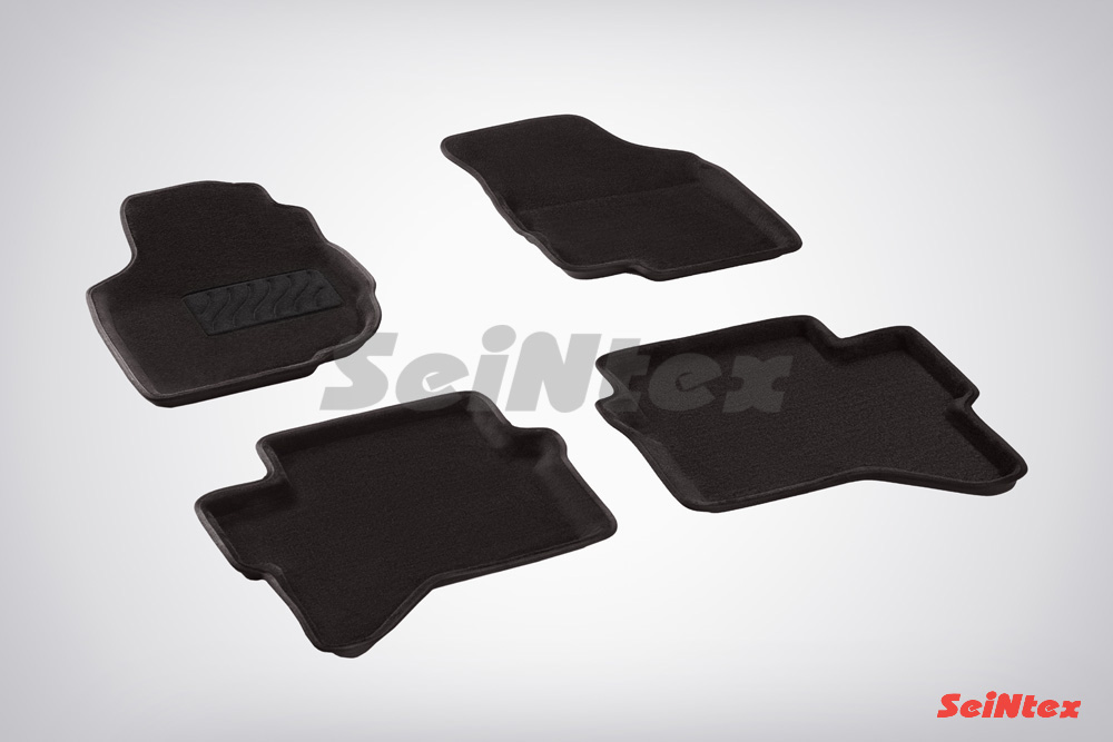 Ворсовые 3D коврики салона "Seintex", Toyota Hilux 2012-2015