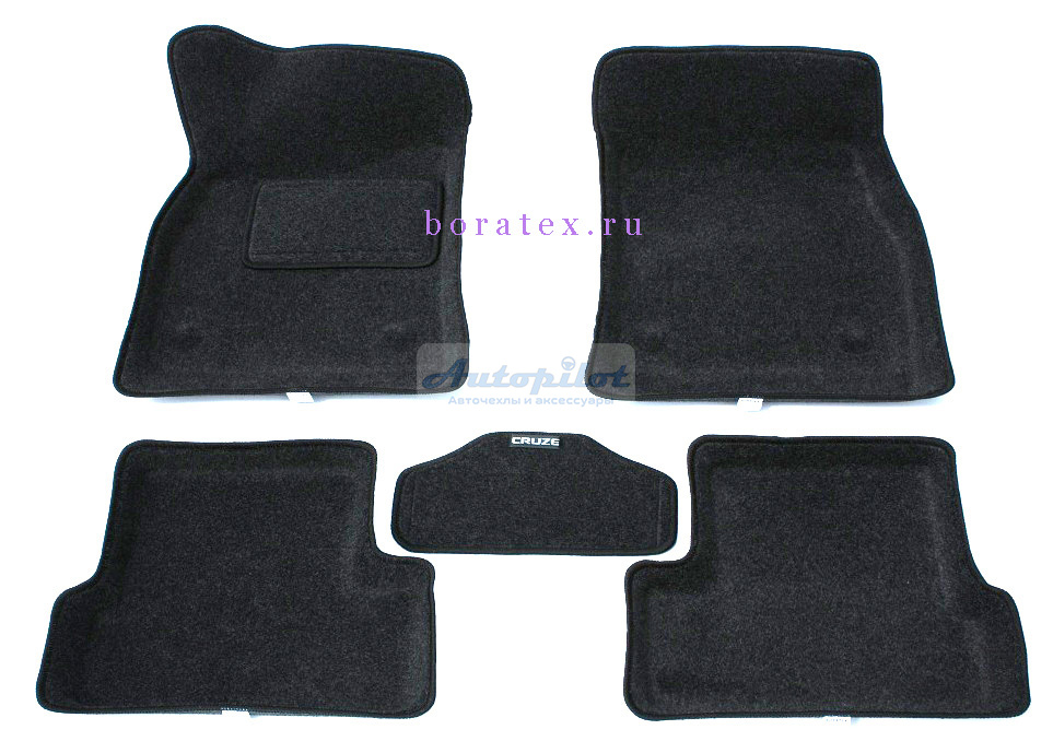 Ворсовые 3D коврики салона "Boratex" Chevrolet Cruze 2009-