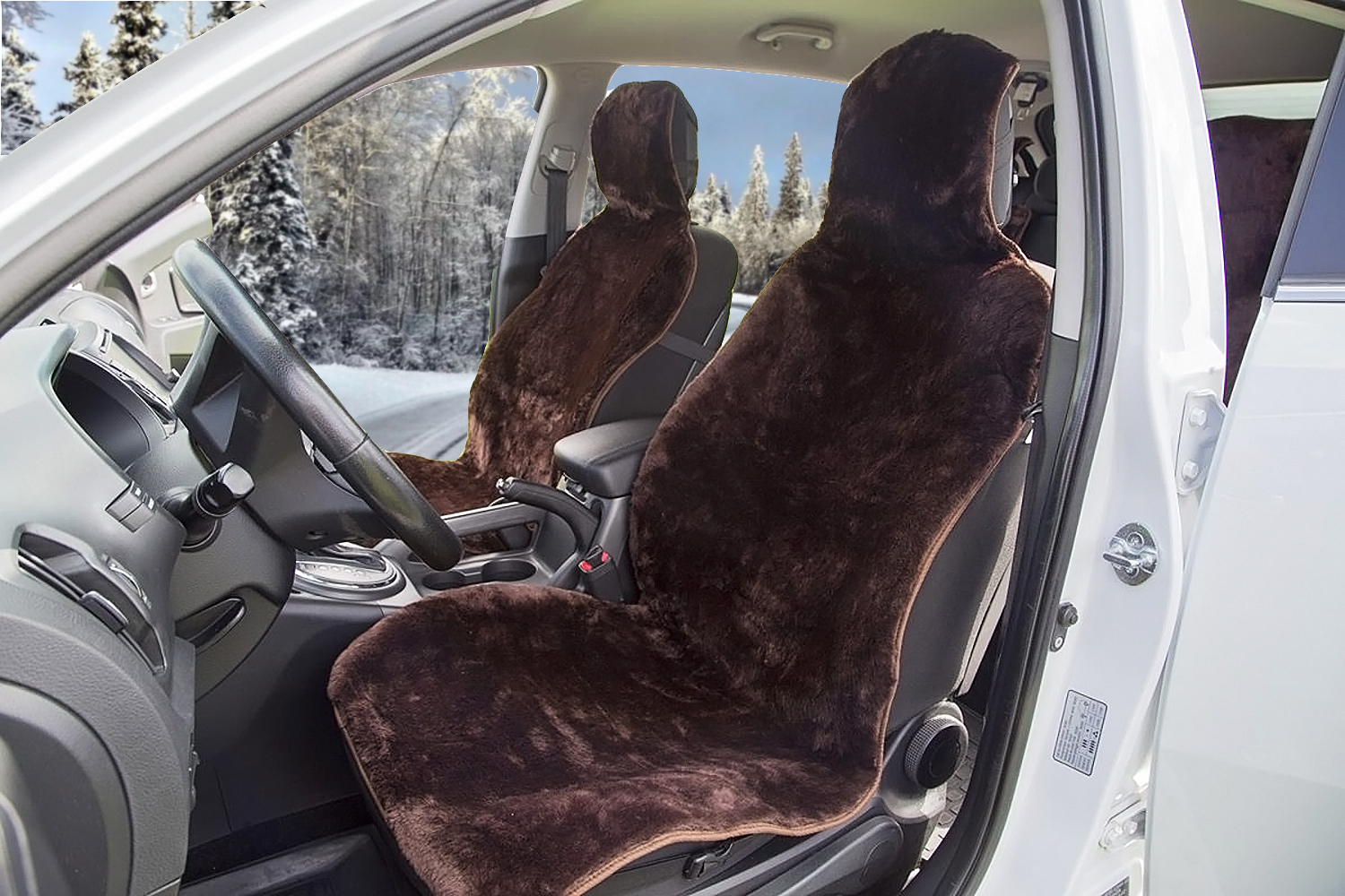 Комплект накидок на весь салон, Шерсть Премиум, 80% шерсть, 20% полиэстр, короткий ворс