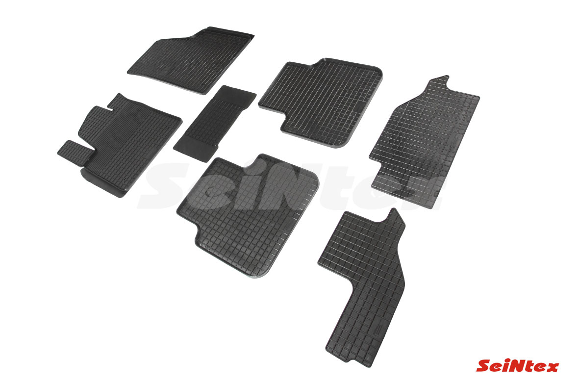 Резиновые коврики салона Сетка "Seintex", Volkswagen Teramont 2017-