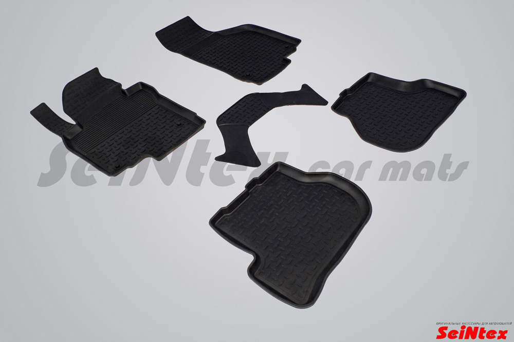 Резиновые коврики салона Высокий борт "Seintex" Skoda Octavia A5 2008- / VW Jetta V / Golf V / VI 20