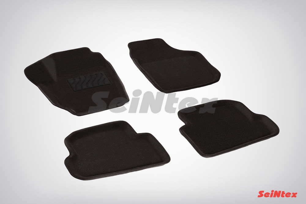 Ворсовые 3D коврики салона "Seintex", Skoda Fabia 2007-2018