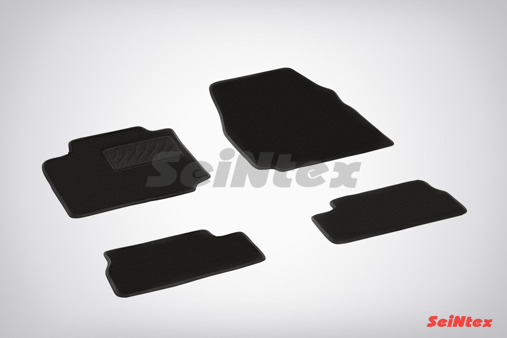 Ворсовые LUX коврики салона "Seintex", Nissan Micra 2003-2010