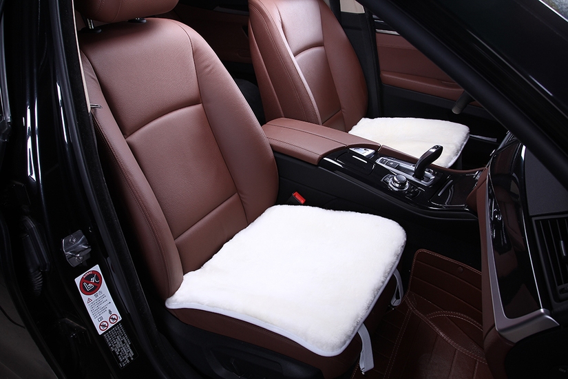 Квадрат на сидение, Искусственный мех, (короткий ворс), "Автопилот", 2 шт. (пара)