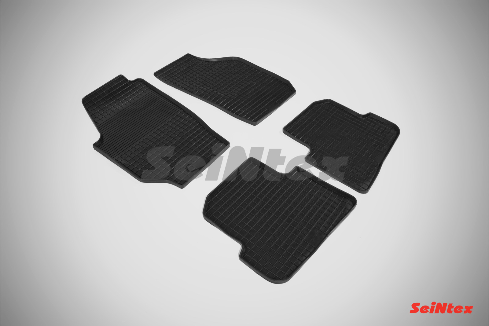 Резиновые коврики салона Сетка "Seintex", Skoda Fabia II 2007-