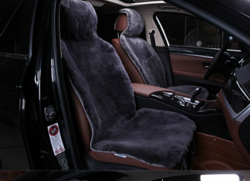 Комплект меховых накидок на весь салон, Овчина, цельные шкуры, класс А, Австралия, (короткий ворс) "Автопилот"