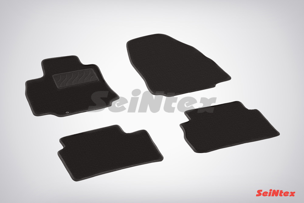 Ворсовые LUX коврики салона "Seintex", Nissan Tiida 2007-2015