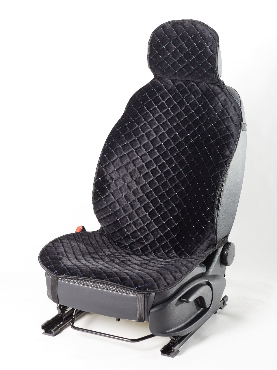 Комплект накидок на сидения, Велюр, Узорный Ромб, широкая с подголовником