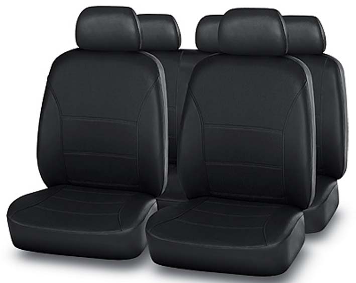 Авточехлы универсальные из экокожи "Standart", Задний дван подходит на все модификации