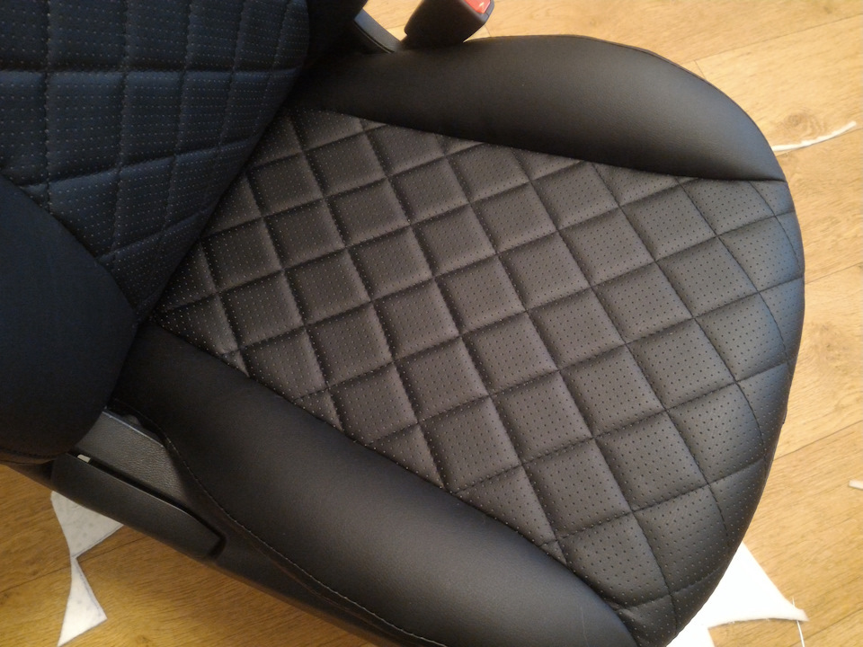 Подшивка одного ряда сидений при установке Авточехлов