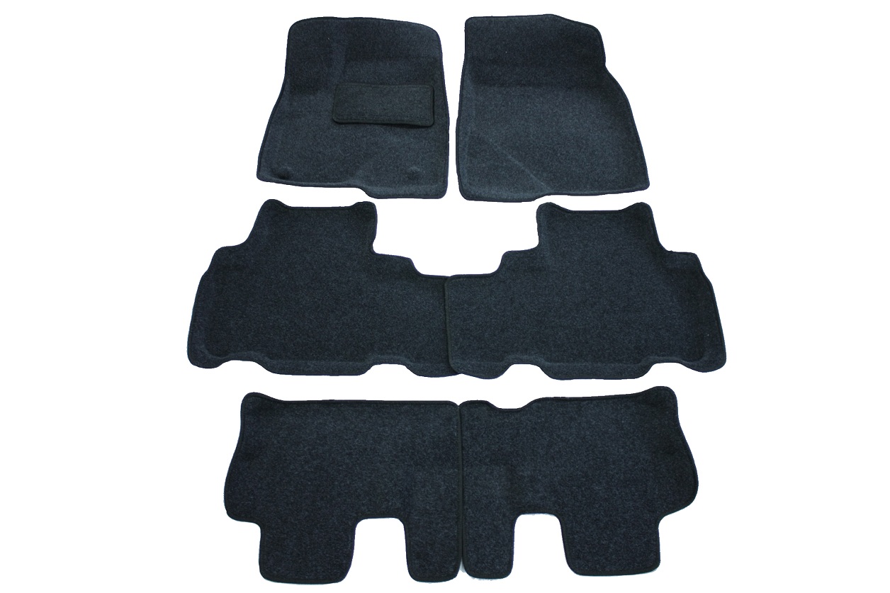 Ворсовые 3D коврики салона "Boratex" Toyota Highlander III 7 мест 2013-