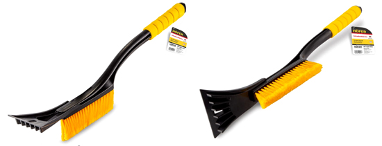 Щетка от снега и льда (54 см) "Hofer" (со скребком) 3 рядная щетина со скребком