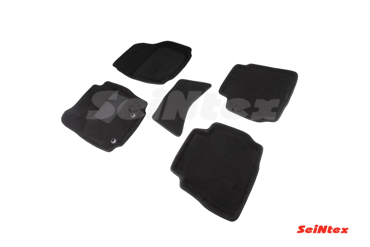 Ворсовые 3D коврики салона "Seintex", Ford Mondeo IV (Овальный Крепеж) 2007-2010