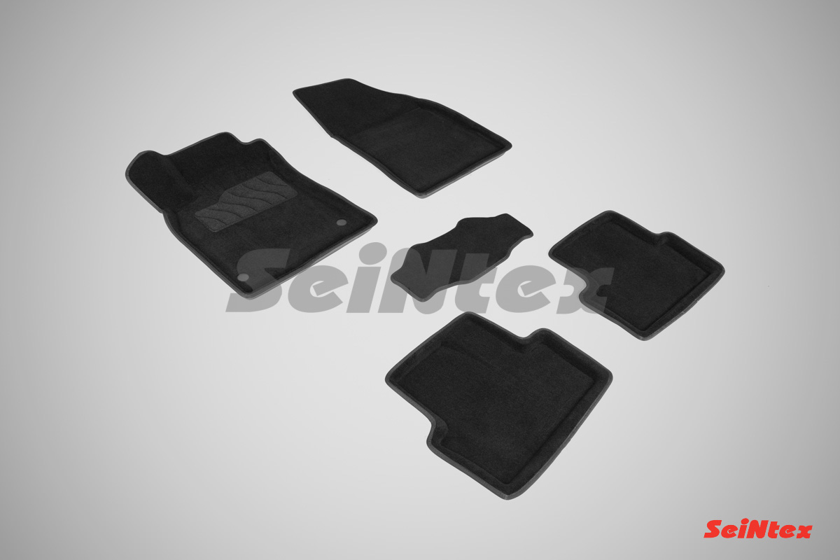 Ворсовые 3D коврики салона "Seintex", Renault Fluence 2009- / Megane III 2008-2016