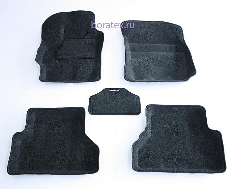Ворсовые 3D коврики салона "Boratex" Mazda 3 2003-2009