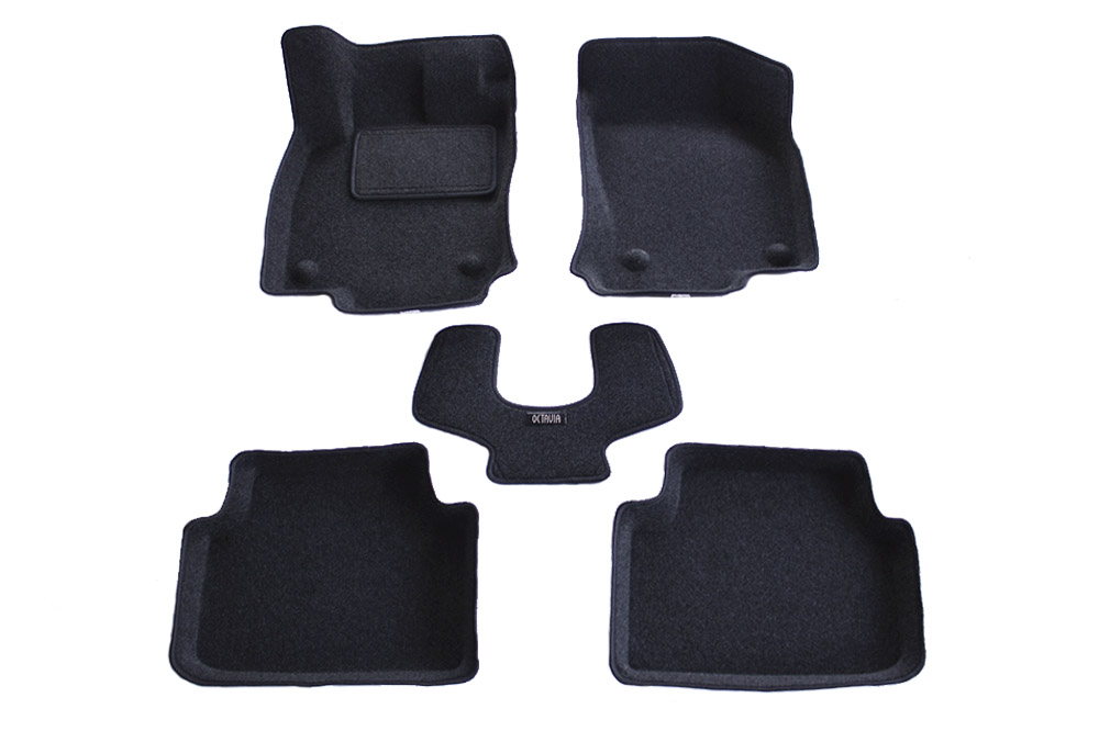 Ворсовые 3D коврики салона "Boratex" Skoda Octavia A7 2012-2020