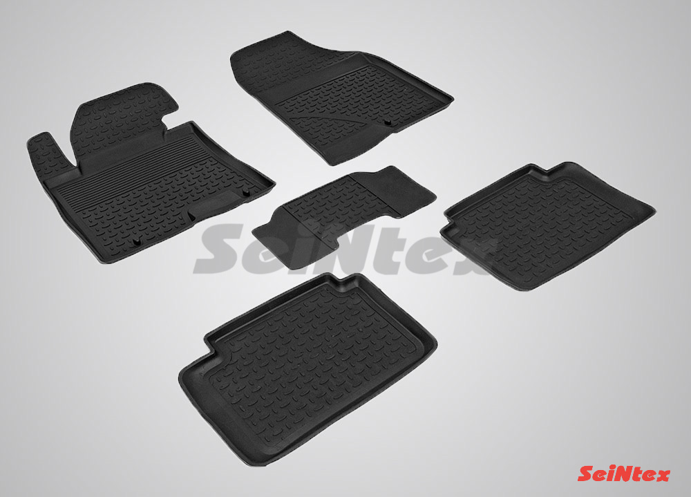Резиновые коврики салона Высокий борт "Seintex" KIA Stinger 2017-