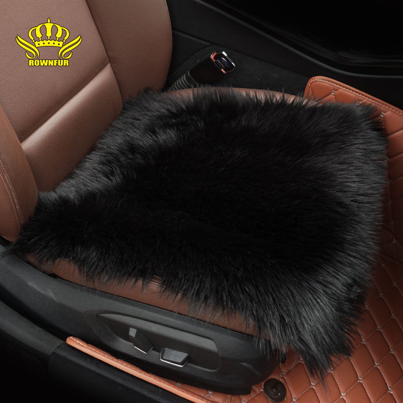 Квадрат на сидение, Искусственный мех, (длинный ворс), "Автопилот", 2 шт. (пара)