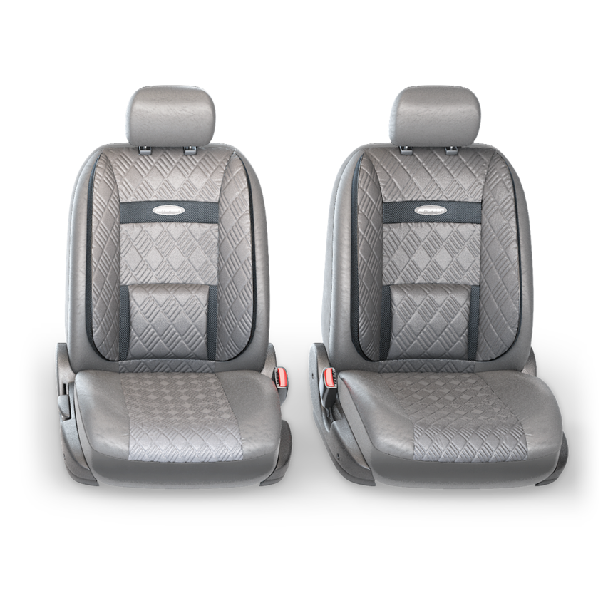 Авточехлы "COMFORT", анатом. поддержка, экокожа, 3D полиэстер под кожу, 11 предм., карман, 6 молний