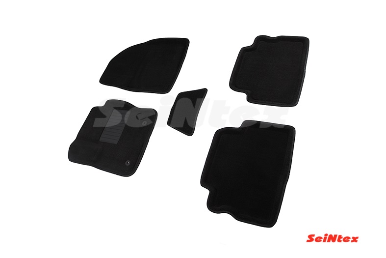 Ворсовые 3D коврики салона "Seintex", Ford Kuga ll Круглый Крепеж 2013-2016