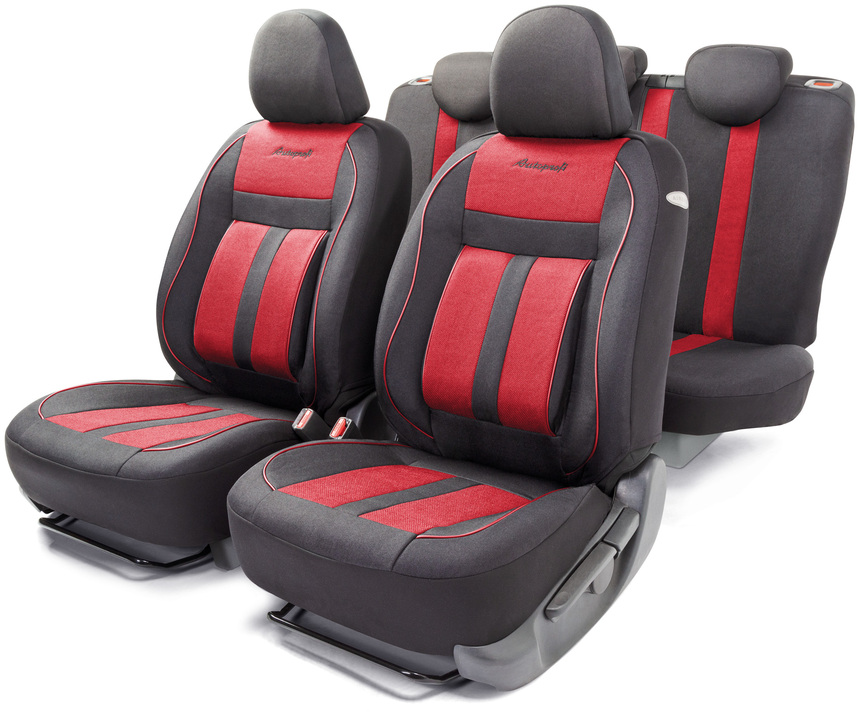 Авточехлы CUSHION COMFORT, материал эко-хлопок, 5 мм поролон,  новое лекало - 3D крой, большой поясничный упор, 15 предметов