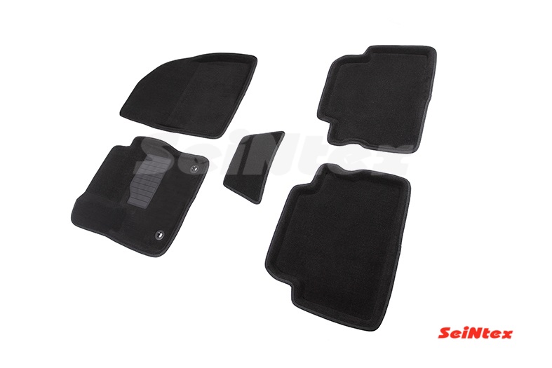 Ворсовые 3D коврики салона "Seintex", Ford Kuga I Овальный Крепеж 2008-2012