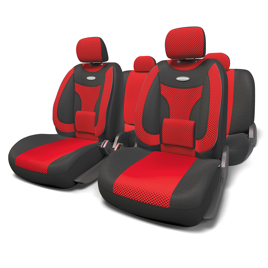 Авточехлы EXTRA COMFORT, анатом. поддержка, форм. велюр, 11 предм., карман, 6 молний